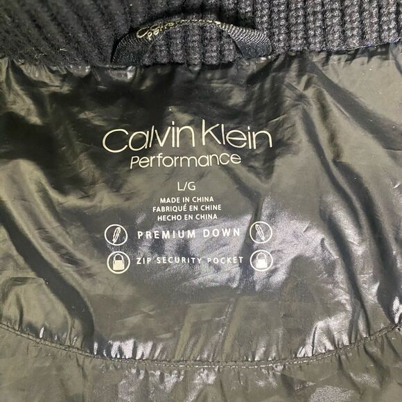 Women's Calvin Klein Black Puffer Jacket with hood Down Filling - Picture 8 of 8